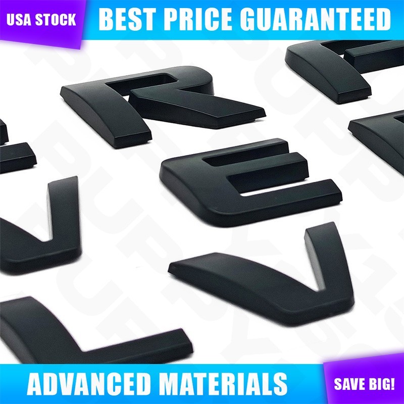 4PCS Matte Black Door Emblems Tailgate Letters Badge For Silverado LTZ 2007-2018