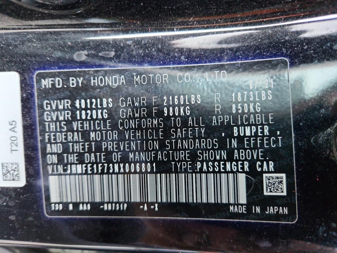 Engine Mounted Vacuum Pump Fits 2022 Civic 587992