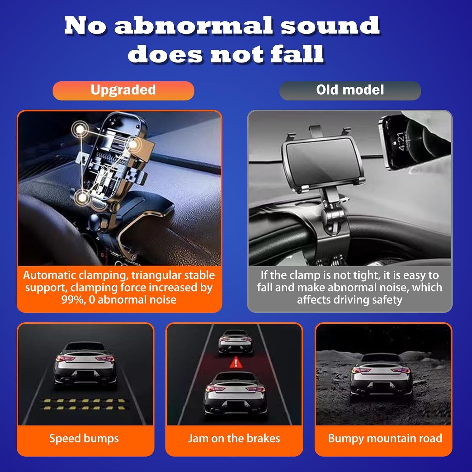 Universal 360° Car Phone Mount Dashboard Holder For Cell Phone Samsung iPhone
