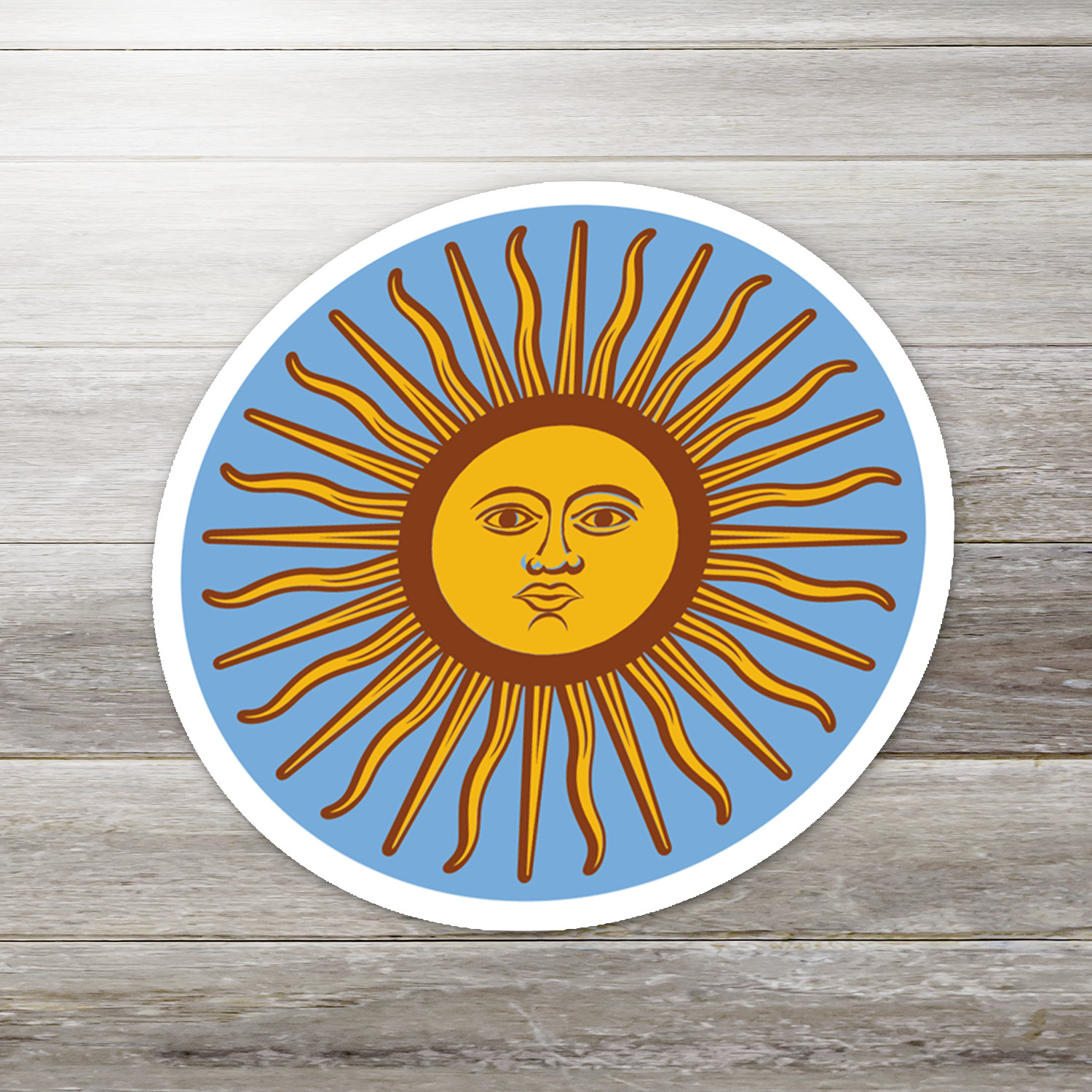 Argentina Sun Flag Sticker 1.5-10 in Soccer Fan Vinyl Decal Car Laptop