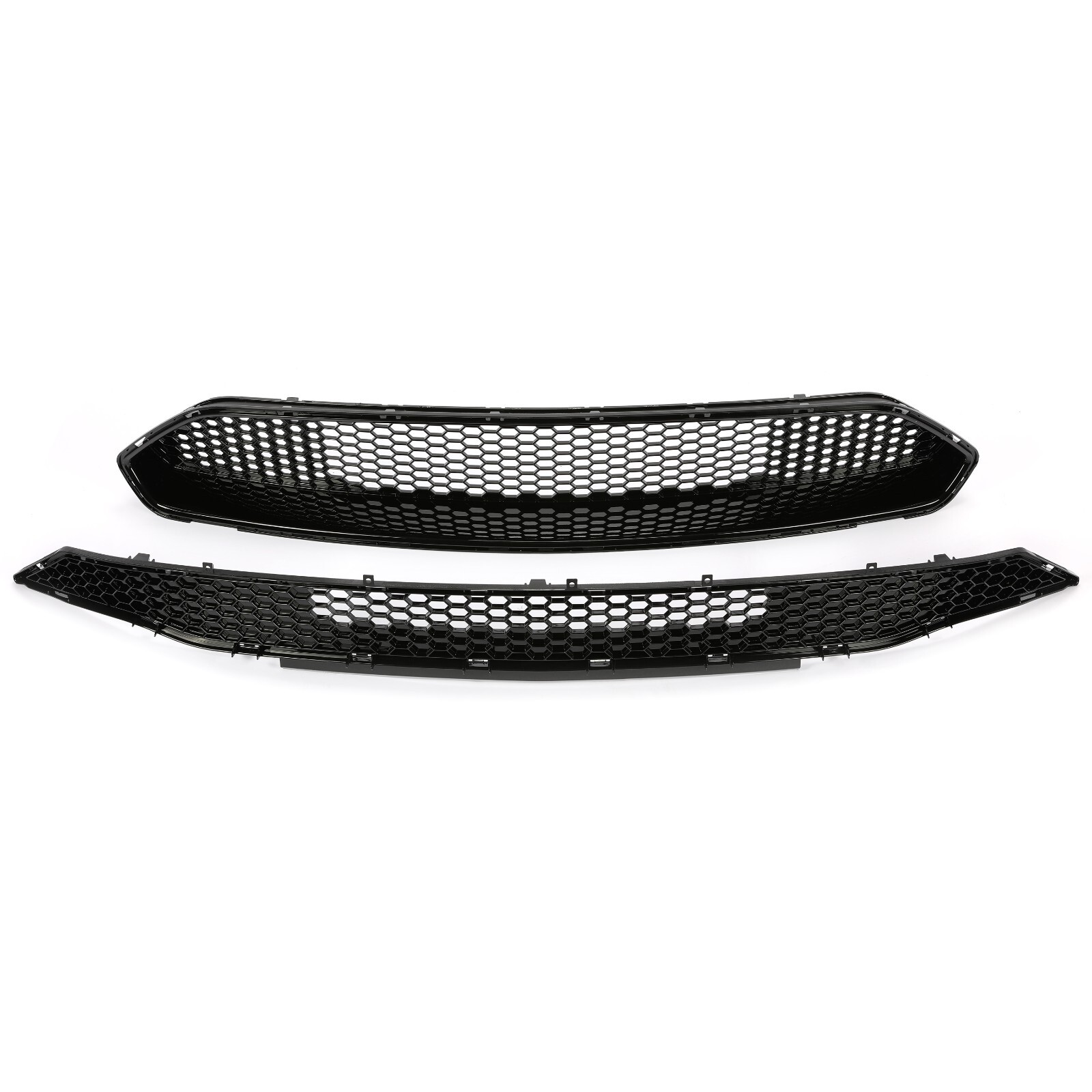 For 2018-2022 Ford Mustang Front Upper + Lower Grille Black Honeycomb Mesh