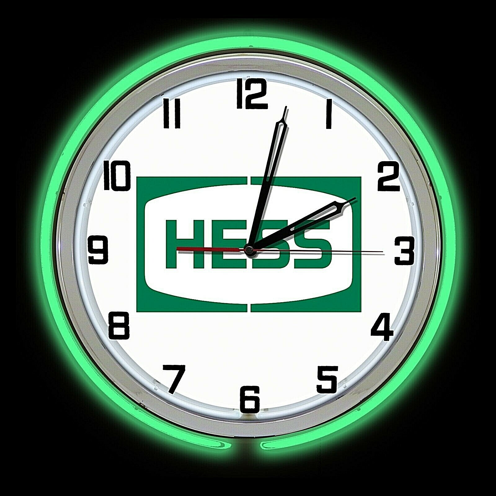 15″ Hess Oil Gas Station Chemical Sign Double Neon Clock