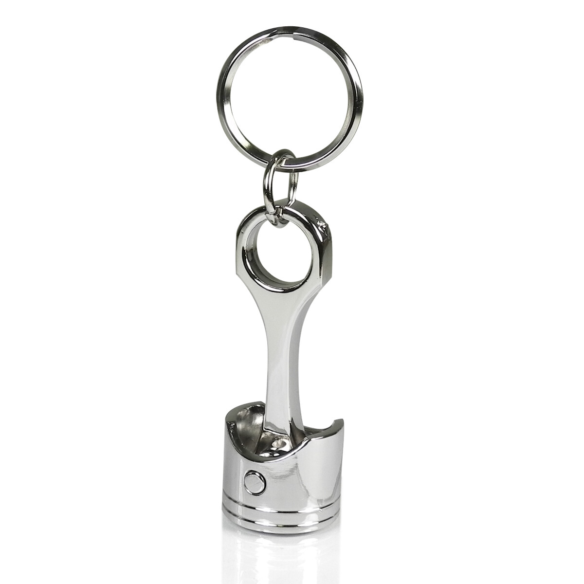 for Nissan NISMO Chrome Finish Engine Piston and Rod Metal Key Chain