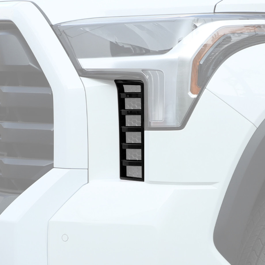 For 2022-2025 Toyota Tundra Black Front Side Bumper Headlight Grille Cover Trim