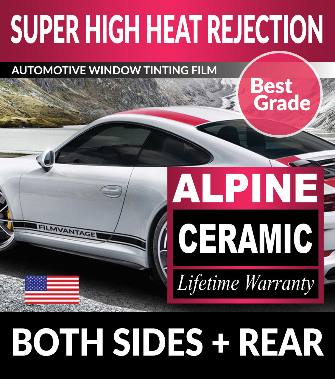 ALPINE PRECUT AUTO WINDOW TINTING TINT FILM FOR FORD F-250 CREW 17-22