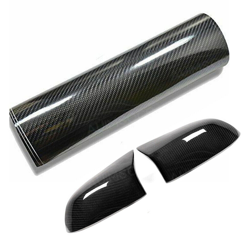 Black Carbon Fiber 12×60 inches 5 Years Car Wrap Vinyl Roll with Air Release