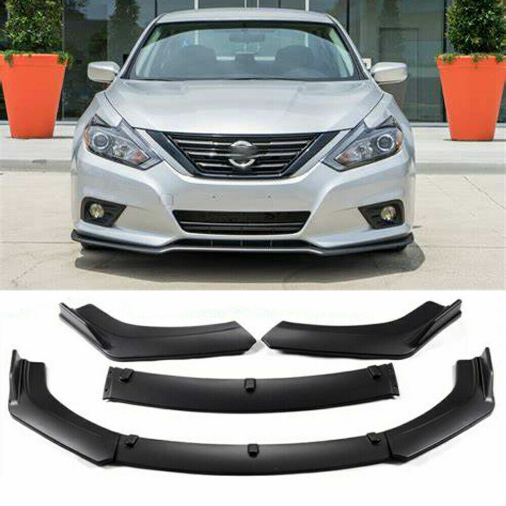 FOR NISSAN ALTIMA SEDAN 2016-2018 MATTE BLACK FRONT LIP BUMPER SPLITTER COVER