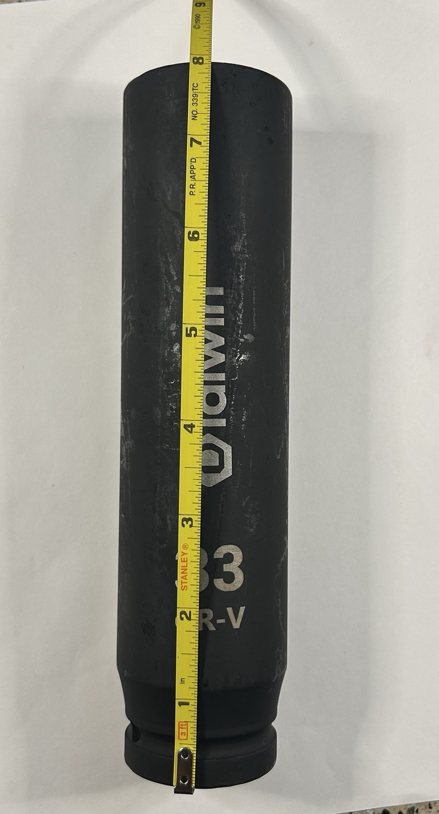 3/4″ Drive 33mm Extra Deep Impact Socket 8″ Long 6-Point Truck Trailer Cr-V