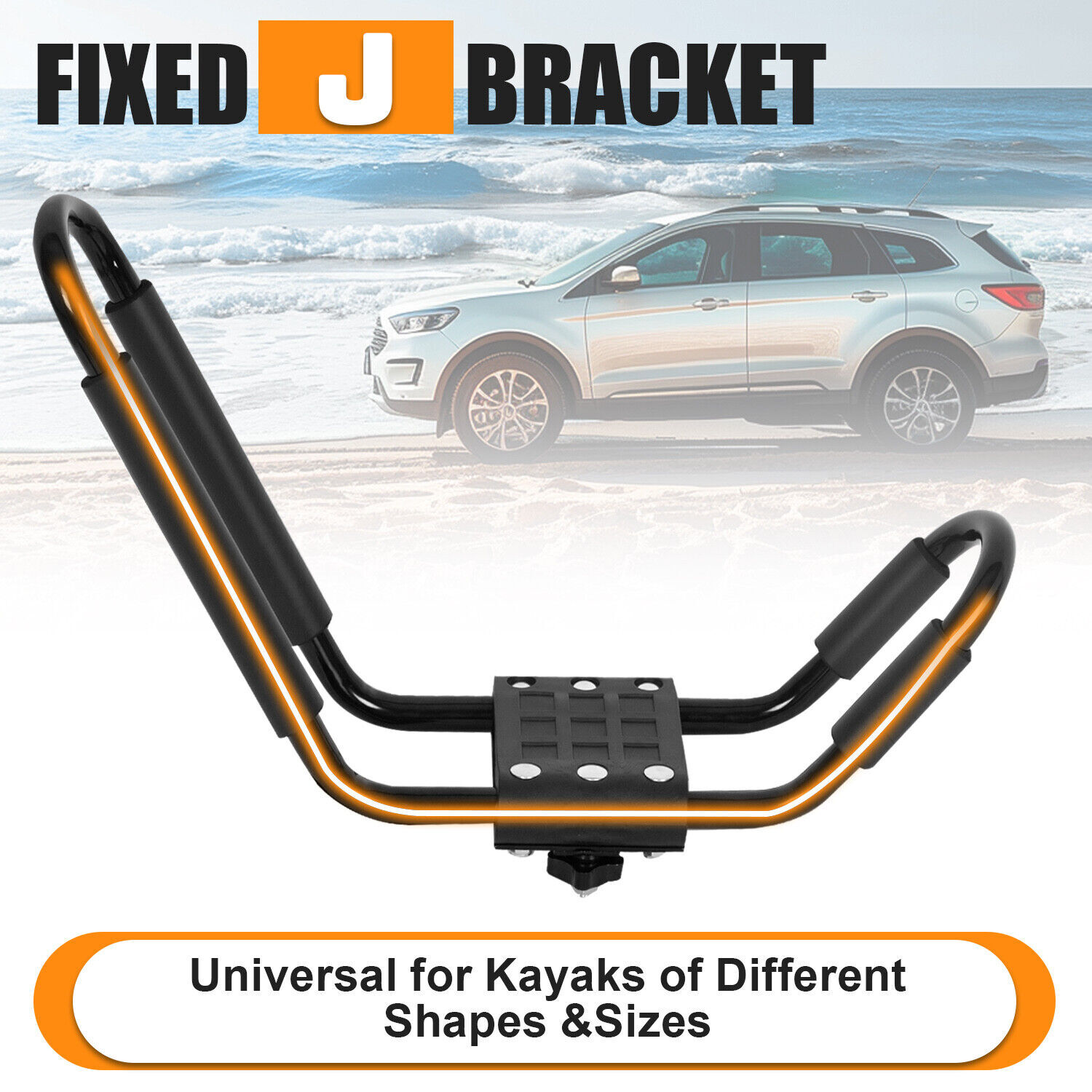 2 pairs Canoe Boat Kayak Roof Rack Car SUV Truck Top Mount Carrier J Cross Bar