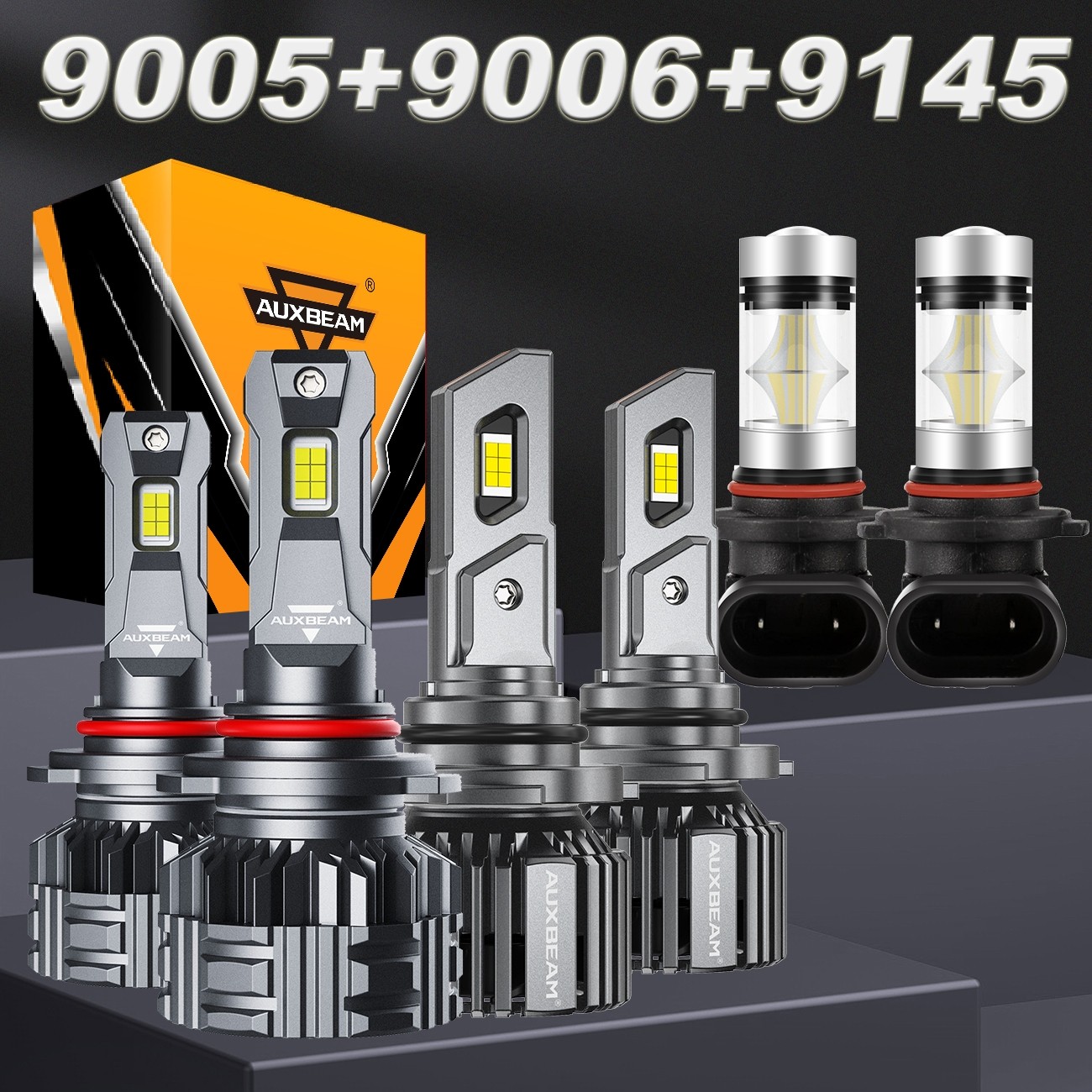 AUXBEAM 110W LED Headlight High/Low/Fog Bulb 6500K For Ford EXPEDITION 2003-2006