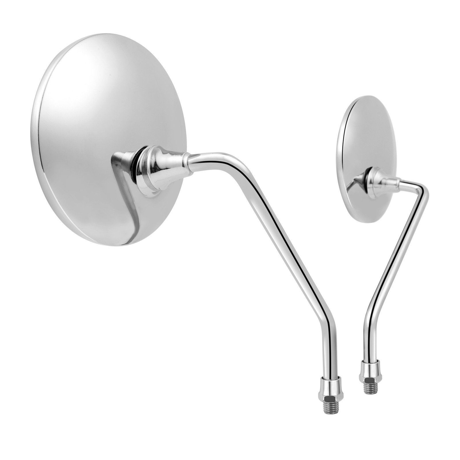 For Genuine Buddy 125cc Scooter Motorcycle Round Rearview Side Mirrors Chrome