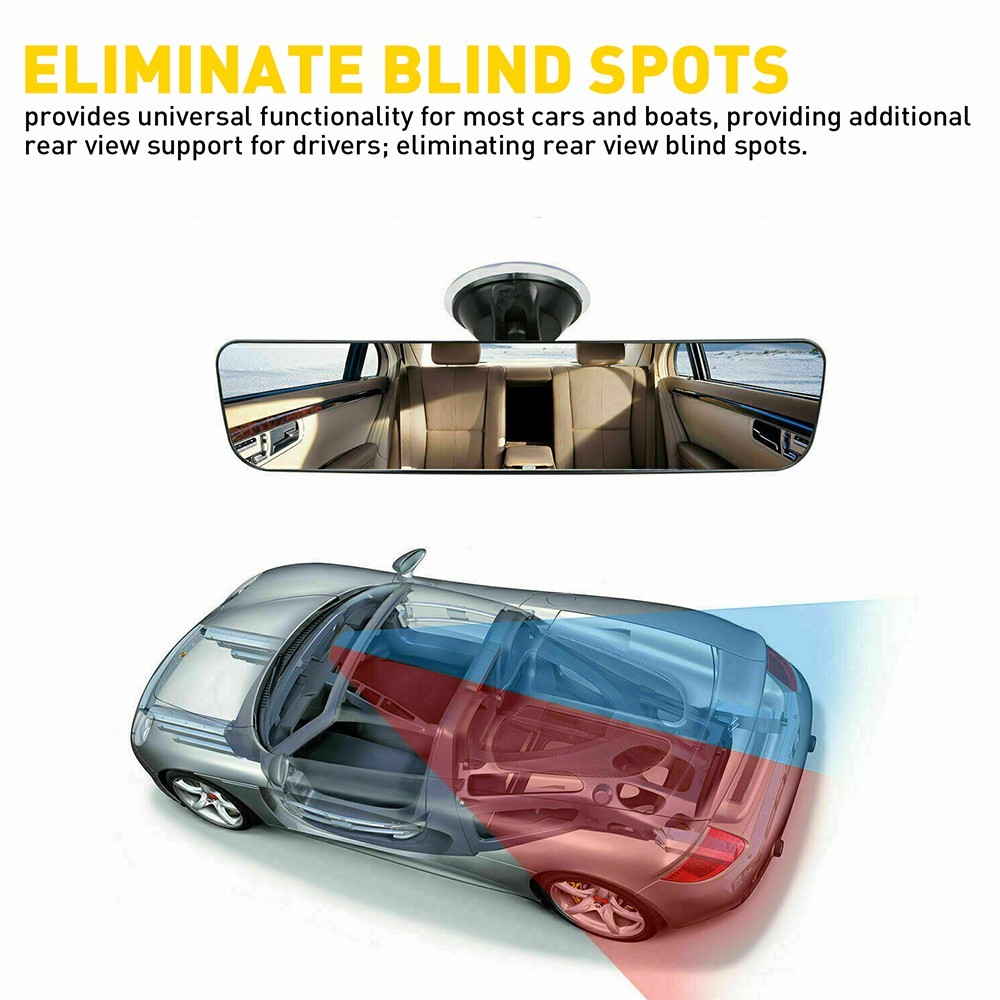1PCS Universal Interior Rearview Rear View Mirror with Suction Cup For Most Cars