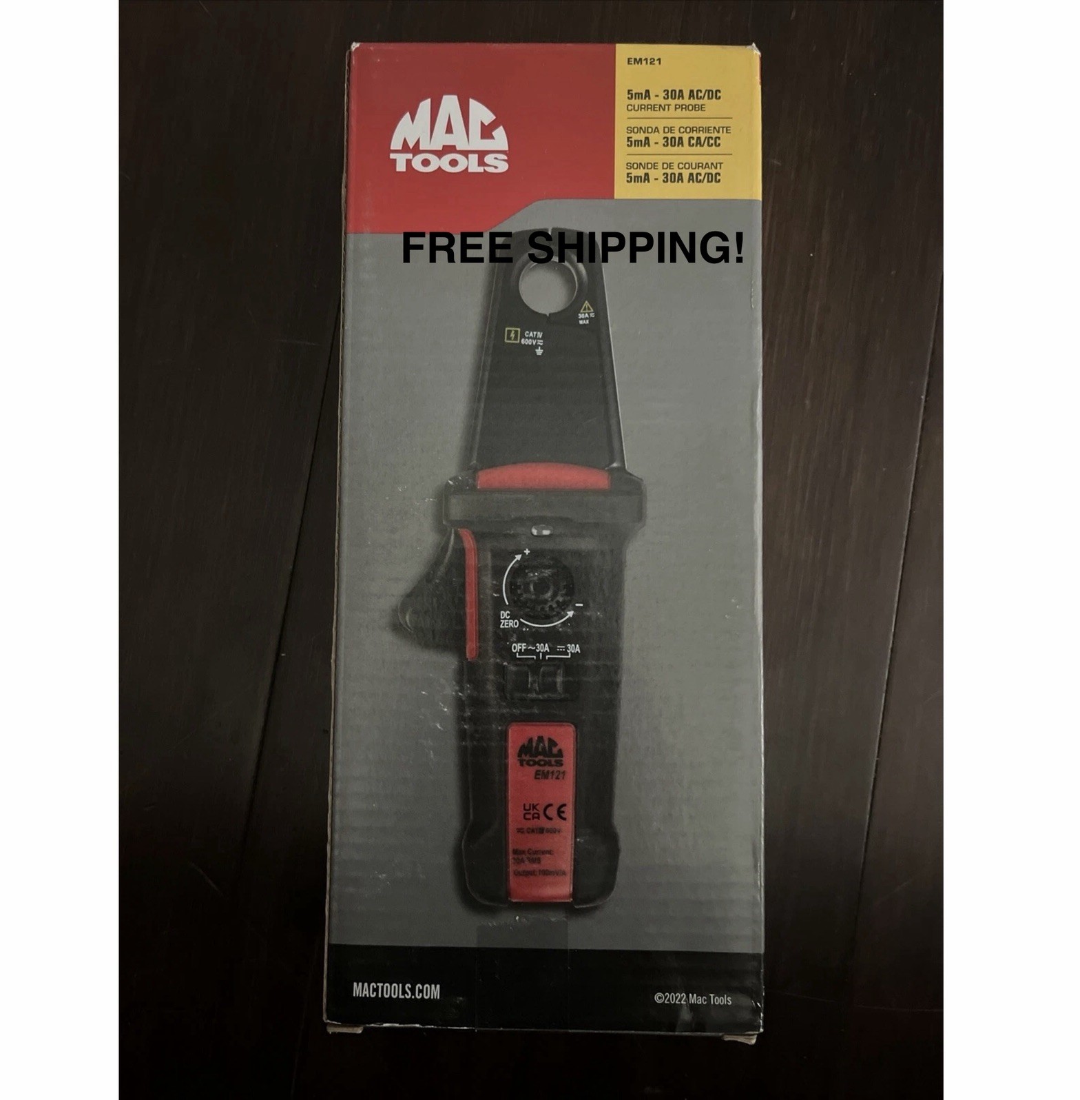 Mac Tools 5mA – 30 A AC/DC Current Probe (EM121) FREE SHIPPING!