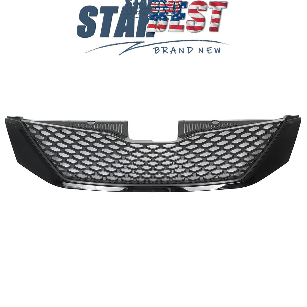 Gloss Black Front Upper Grille Grill Honeycomb Fit For 2011-2017 Toyota Sienna