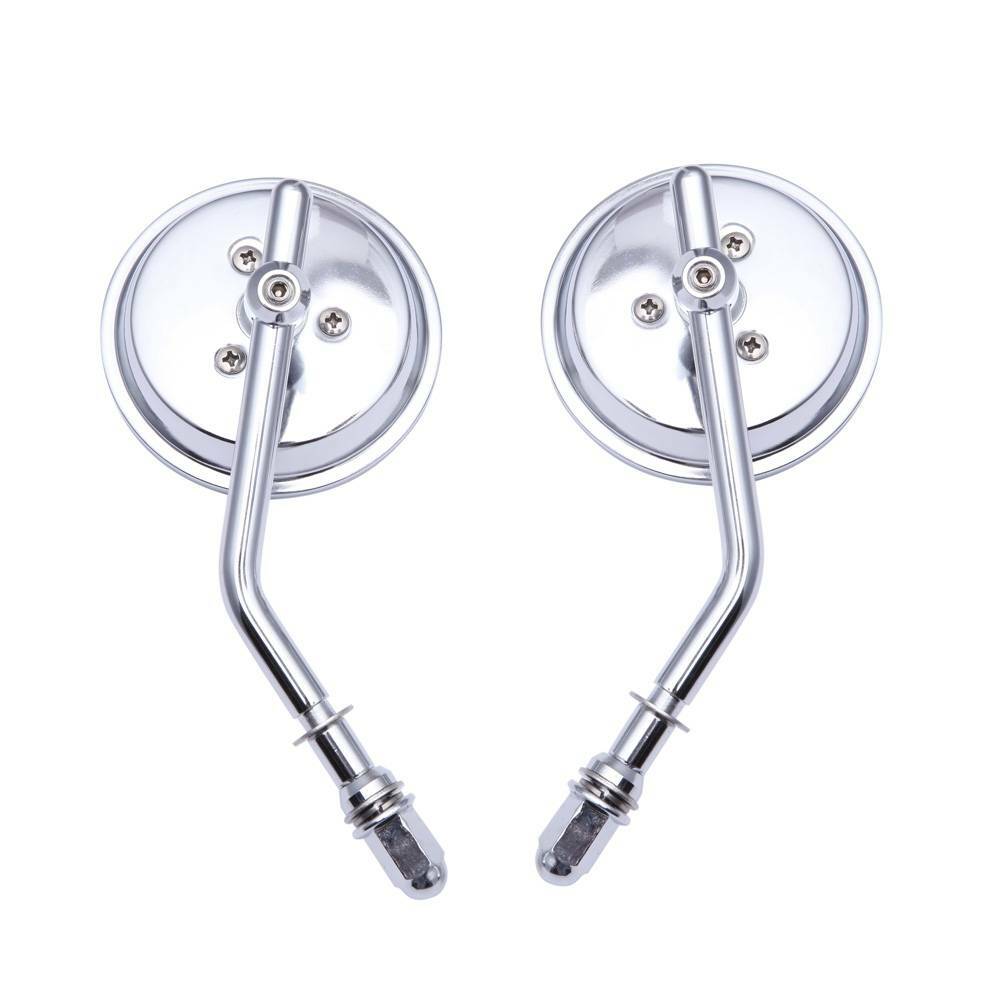 Motorcycle Chrome Round Rearview Side Mirrors For Harley Springer Softail Bobber