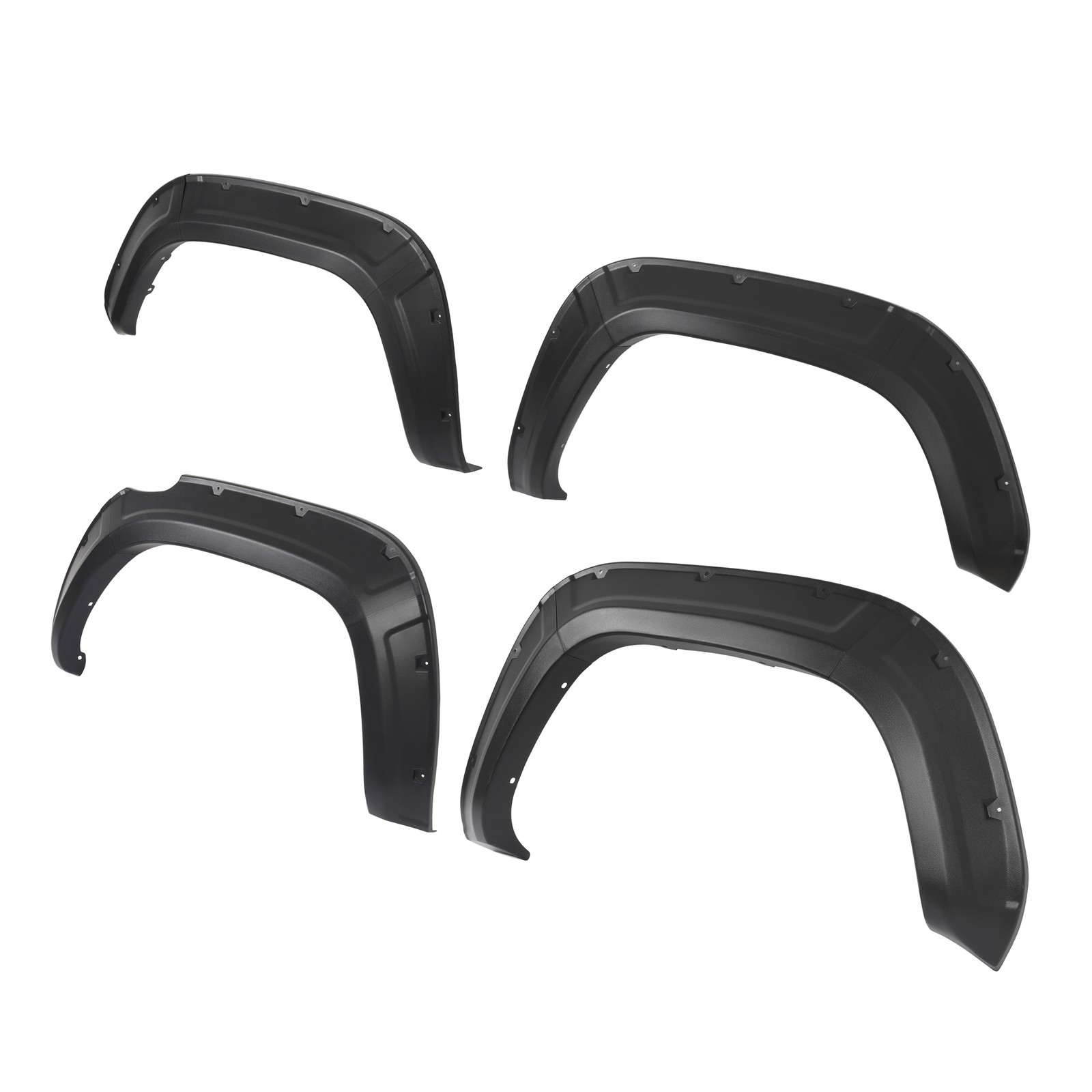 Front Rear Pocket Rivet Fender Flares Set Textured For 2016-2023 Toyota Tacoma
