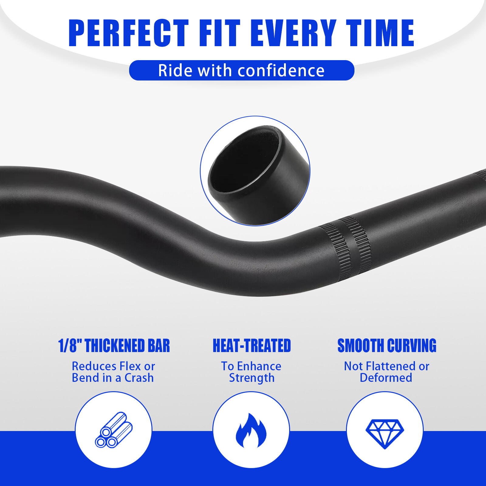 7/8″ 22mm Rise Drag Handlebar Tracker Black For Yamaha FZ-07 FZ-09 MT-07 MT-09