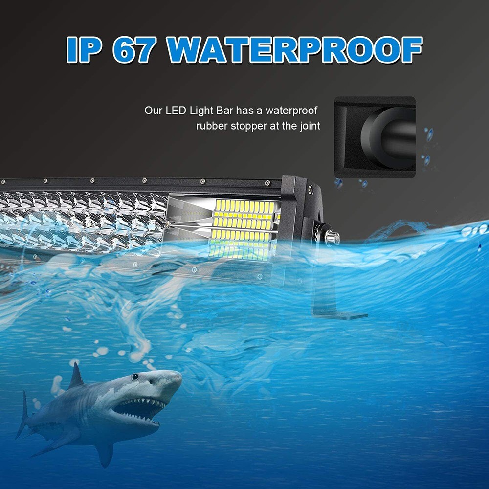 22inch LED Light Bar Spot Flood Combo +4″ Pods Offroad For Jeep Truck SUV+Wiring