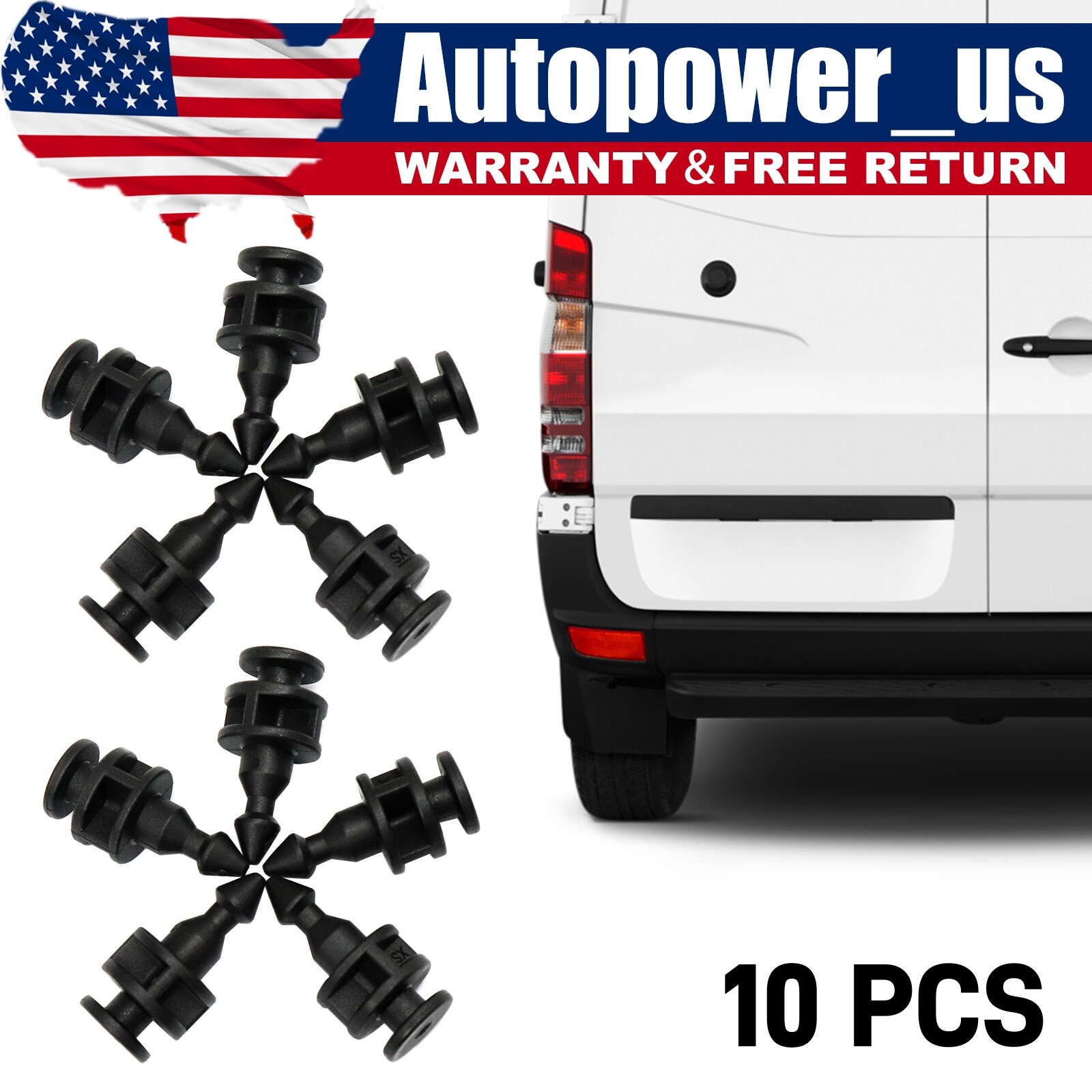 10x Tail Light Rear Fixing Clips Set for Mercedes Sprinter & Volkswagen Crafter