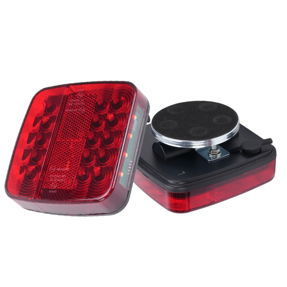 2x Wireless Magnetic Trailer Lights Rechargeable LED Tail Light Kit For Trailer