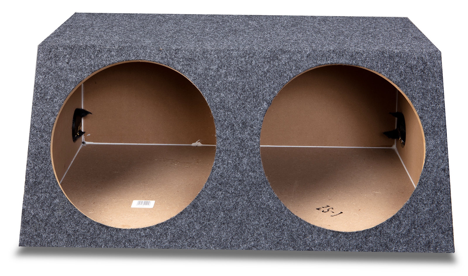 Car Audio Dual 12″ Sealed Subwoofer Slanted Hatchback Angled Sub Box Enclosure