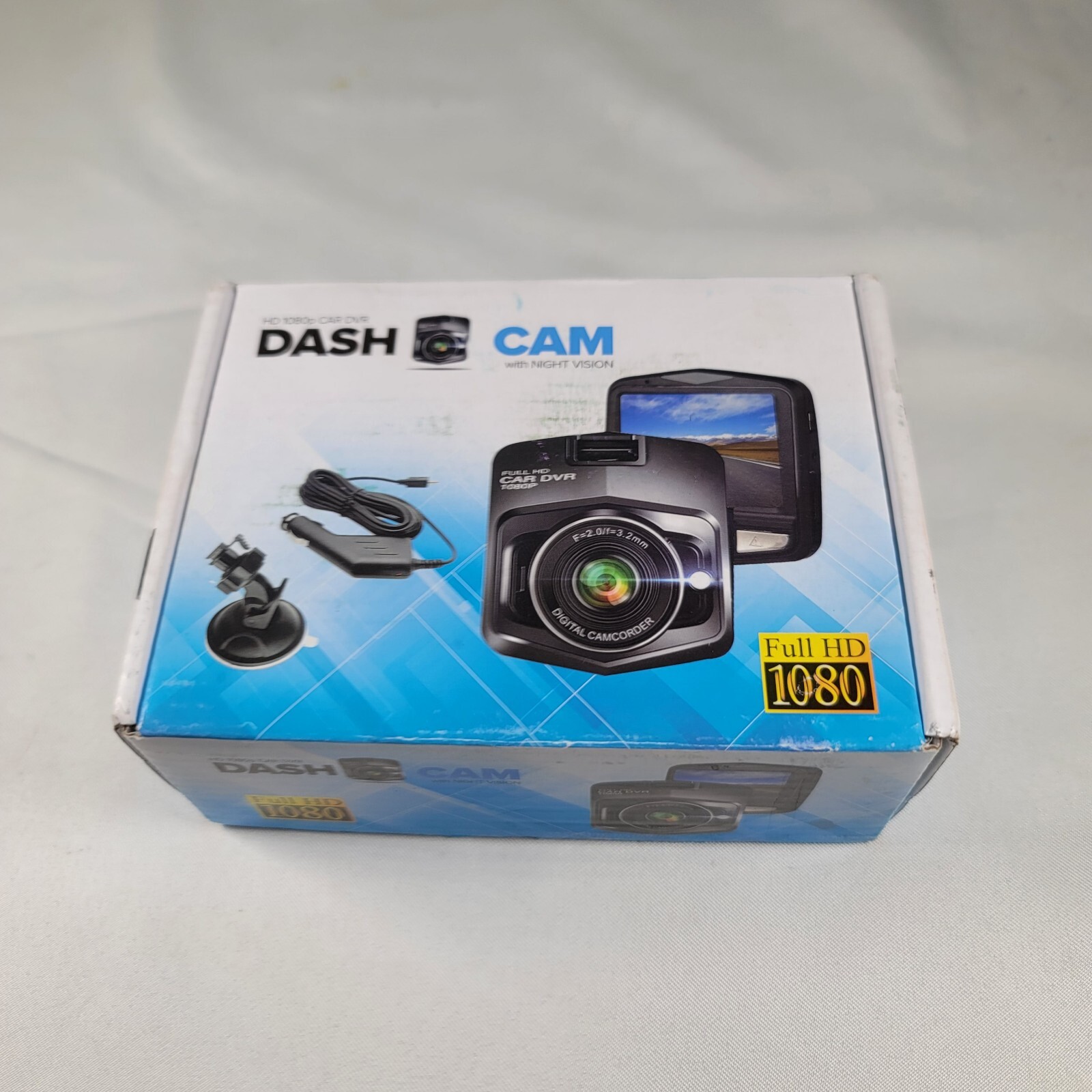 Dash Cam HD 1080p Car DVR With Night Vision *Missing Power Cord* Open Box