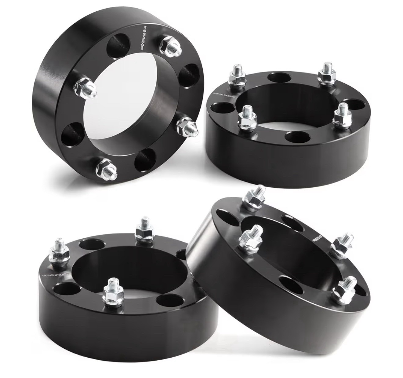 4PCS 2” ATV Wheel Spacers 4×137 110 Bore 12×1.25 for Honda Yamaha Kawasaki