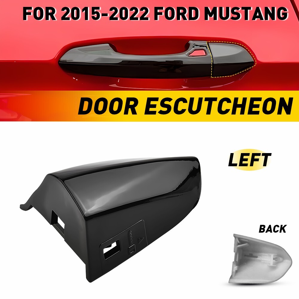 DOOR HANDLE KEY LOCK COVER BEZEL FITS FORD MUSTANG 2015-2022 DRIVER LEFT LH SIDE
