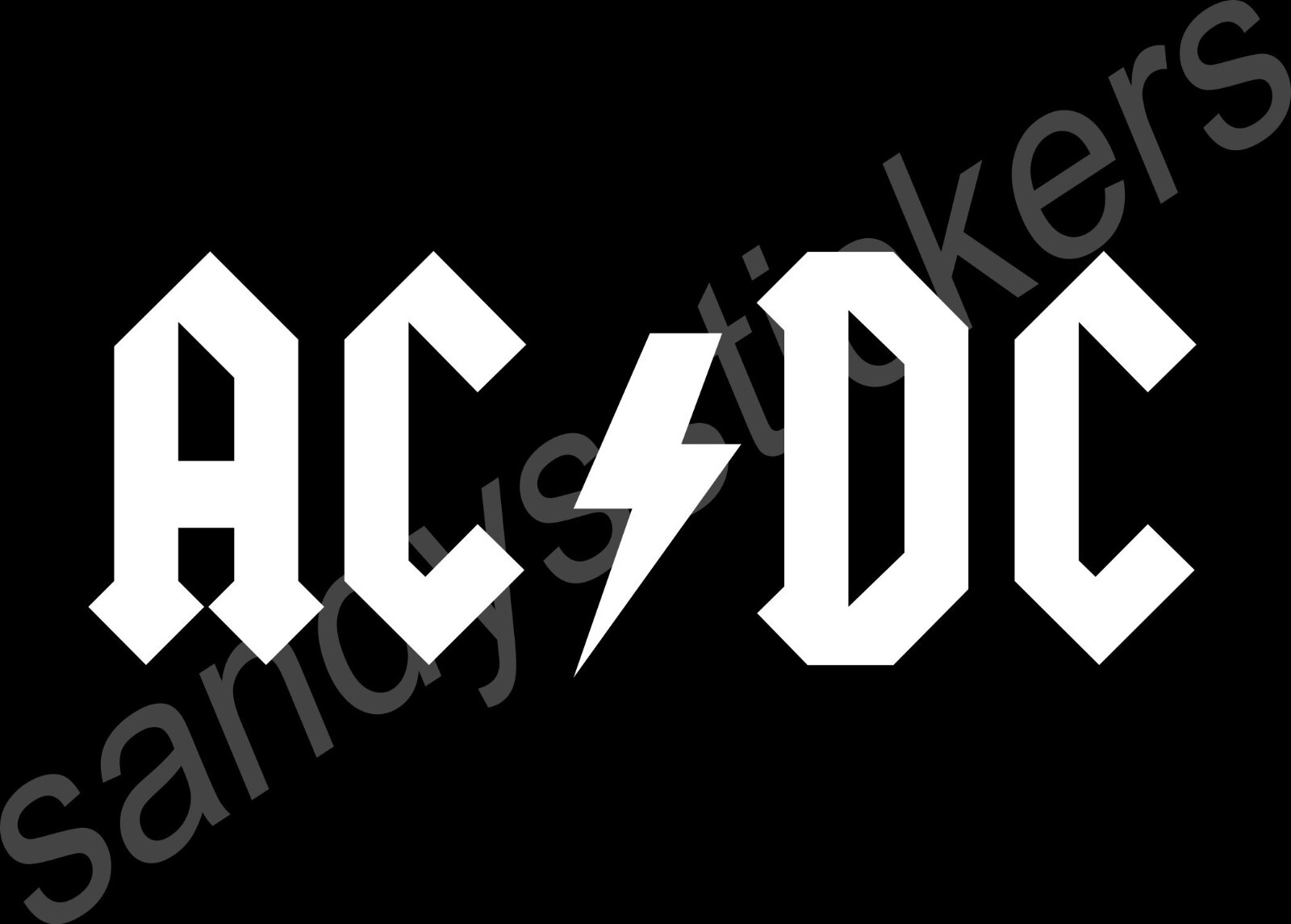 2x ACDC Vinyl Decals Stickers- 6″ Wide Set of 2 – ACDC Rock Metal Guitar