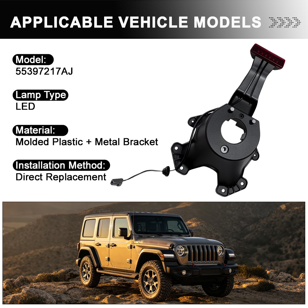 Rear Spare Tire Holder Mount Bracket For 07-18 Jeep Wrangler Support Mount
