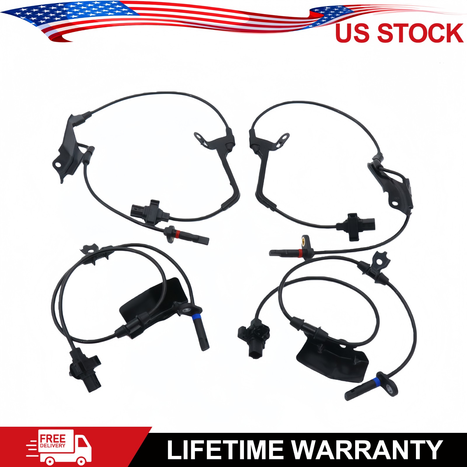 4x ABS Wheel Speed Sensor Front Rear Left Right Fits Acura MDX 2007-2012 Set