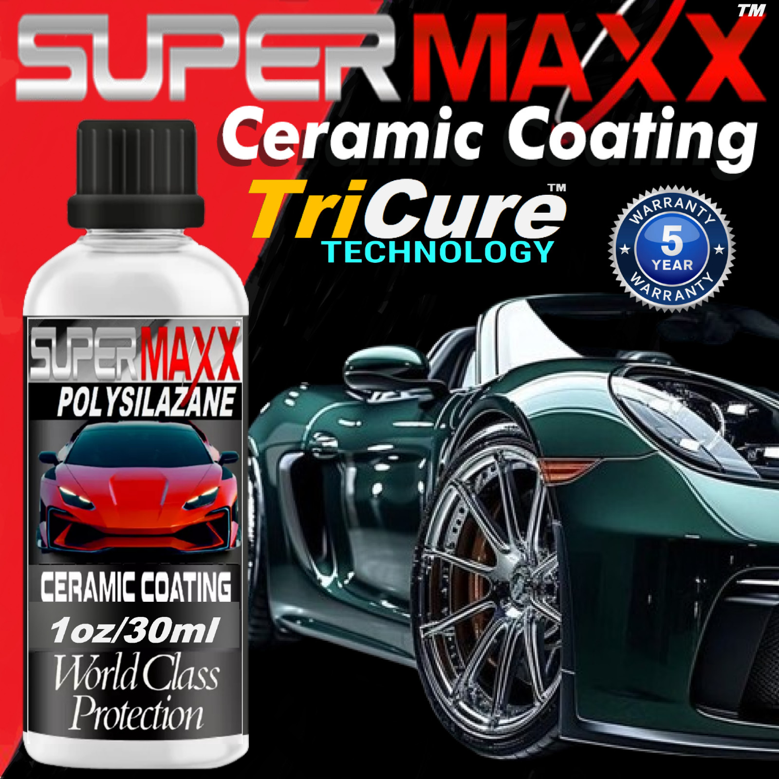 TOP RATED CERAMIC CAR COATING “5 YEAR “ADVANCED GLOSS” PROFESSIONAL CAR COATING