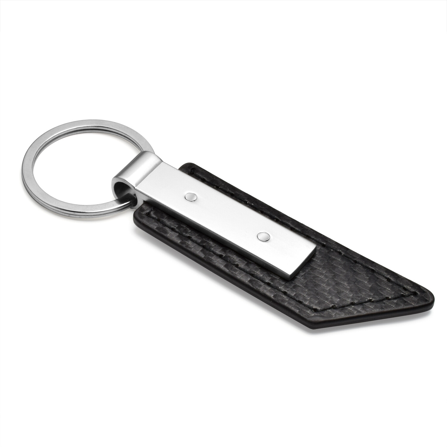 Dodge Durango Carbon Fiber Texture Black Leather Strap Key Chain Key-Ring