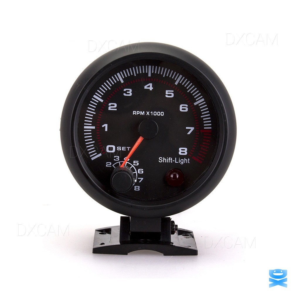 3.75″ 12V Car Tachometer Gauge Meter 0-8000 RPM With LED Shift Light Universal
