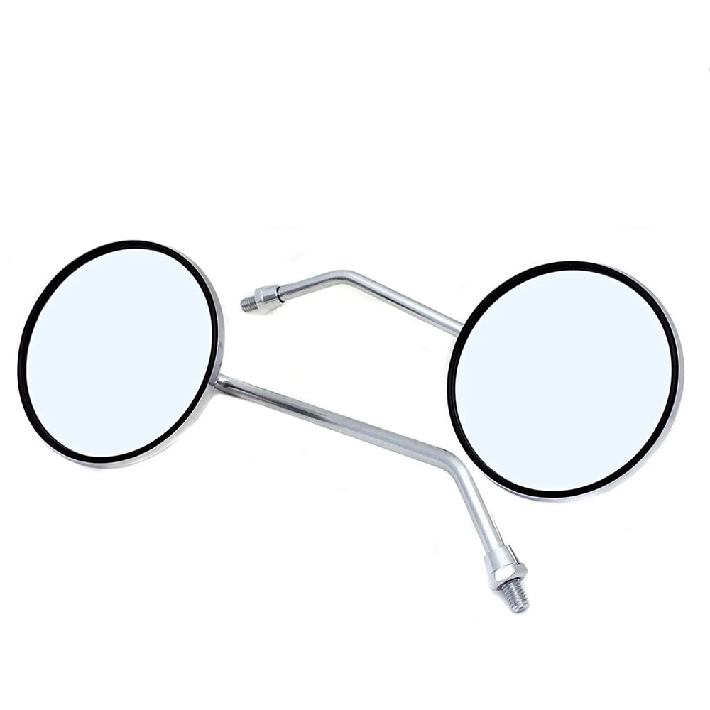 10MM Pair Round Rearview Side Mirrors for Suzuki GT250 GT380 GT550 GT750 T500