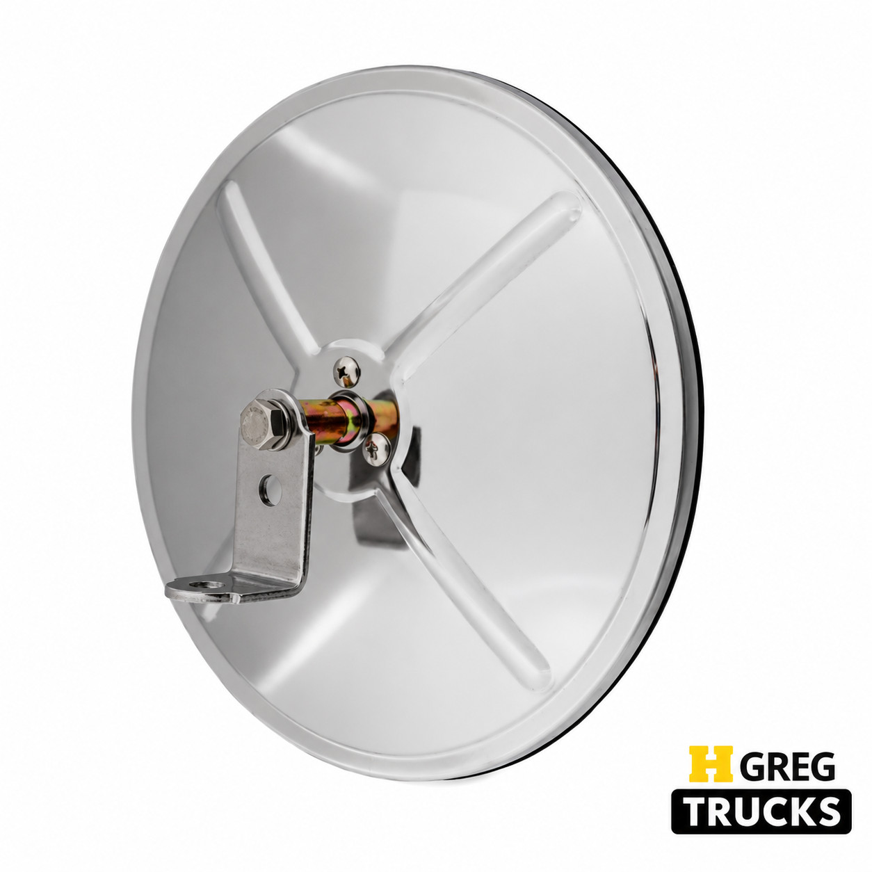 Fortpro 8 1/2″ Convex Mirror Stainless Steel with Center Stud Mount | F245673