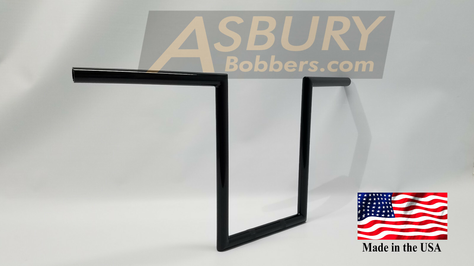 7/8″(22mm) Z Bars Wide Lane Spliters 12″ rise Gloss Black Handlebars