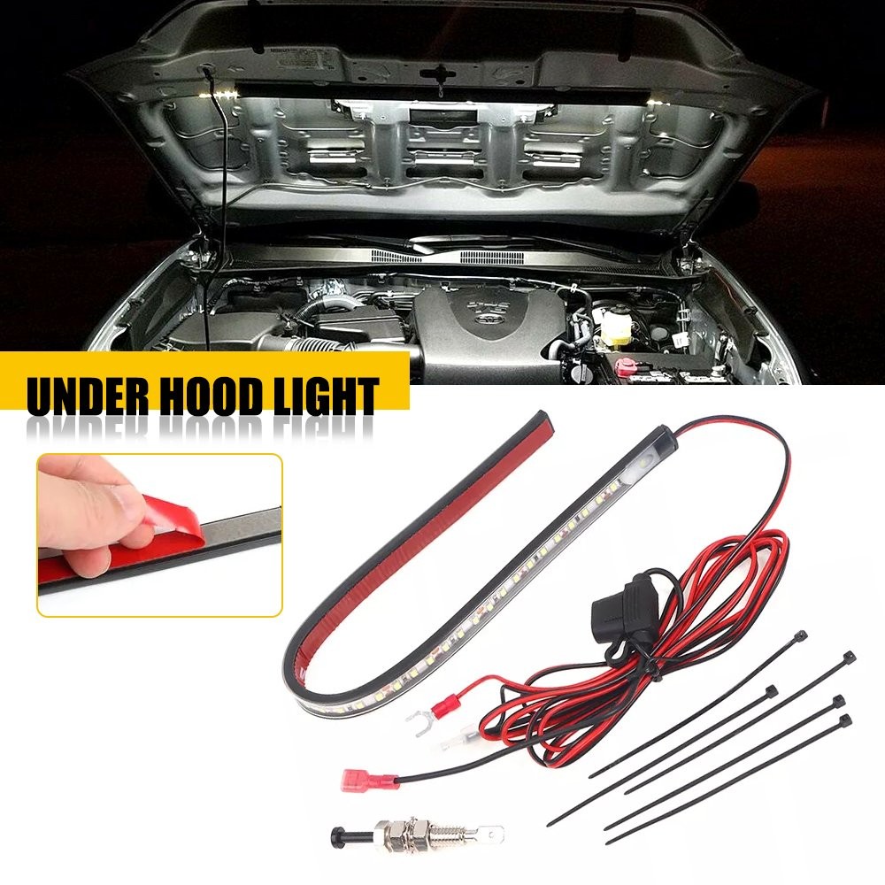 Universal Under Hood LED Bright Light Strip Kit Automatic on/off IP67 6000K 12v