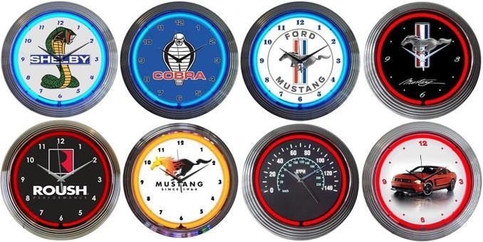 Neon Clock – Ford Script Logo in Blue Neon 8FRDSL * High Quality * FREE SHIPPING