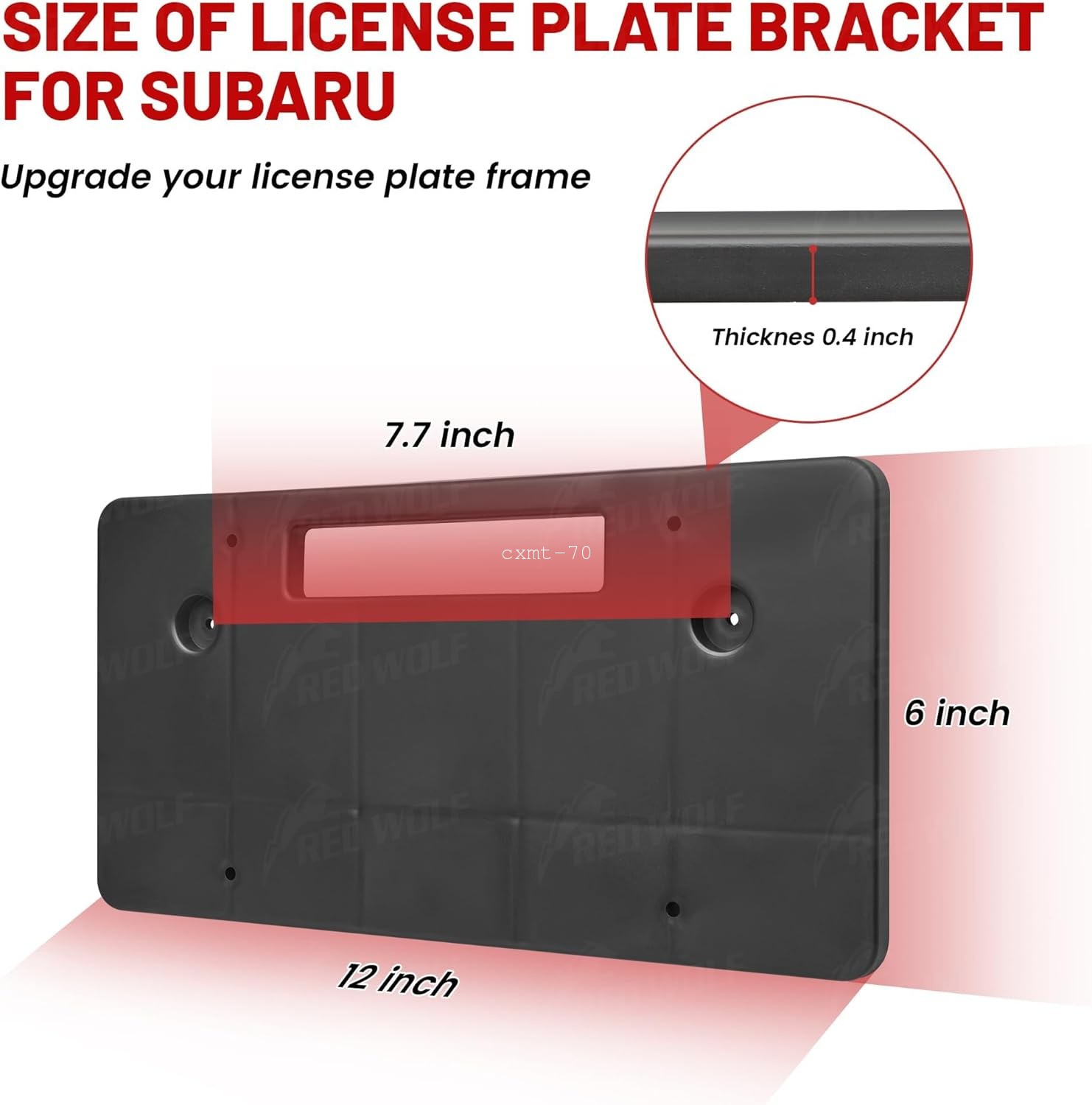 License Plate Bracket Tag Holder Front Bumper Mount For Subaru Forester 14-23