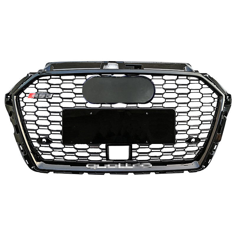 For Audi A3 S3 2017 18 2019 8V Front Grill ACC RS3 Style Honeycomb Grille Black