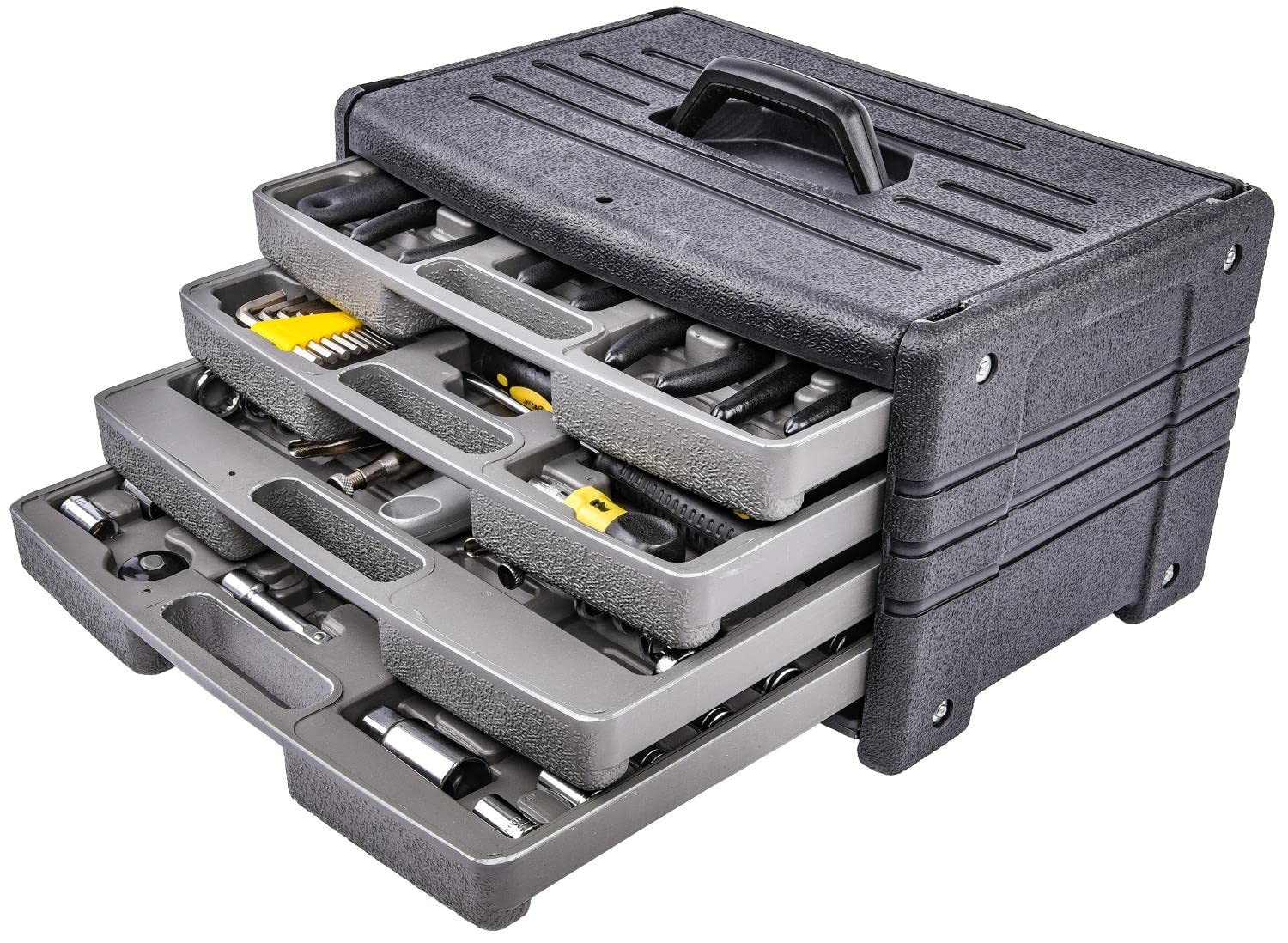 JEGS 80428 99-Piece Tool Set with 4-Drawer Carry Case