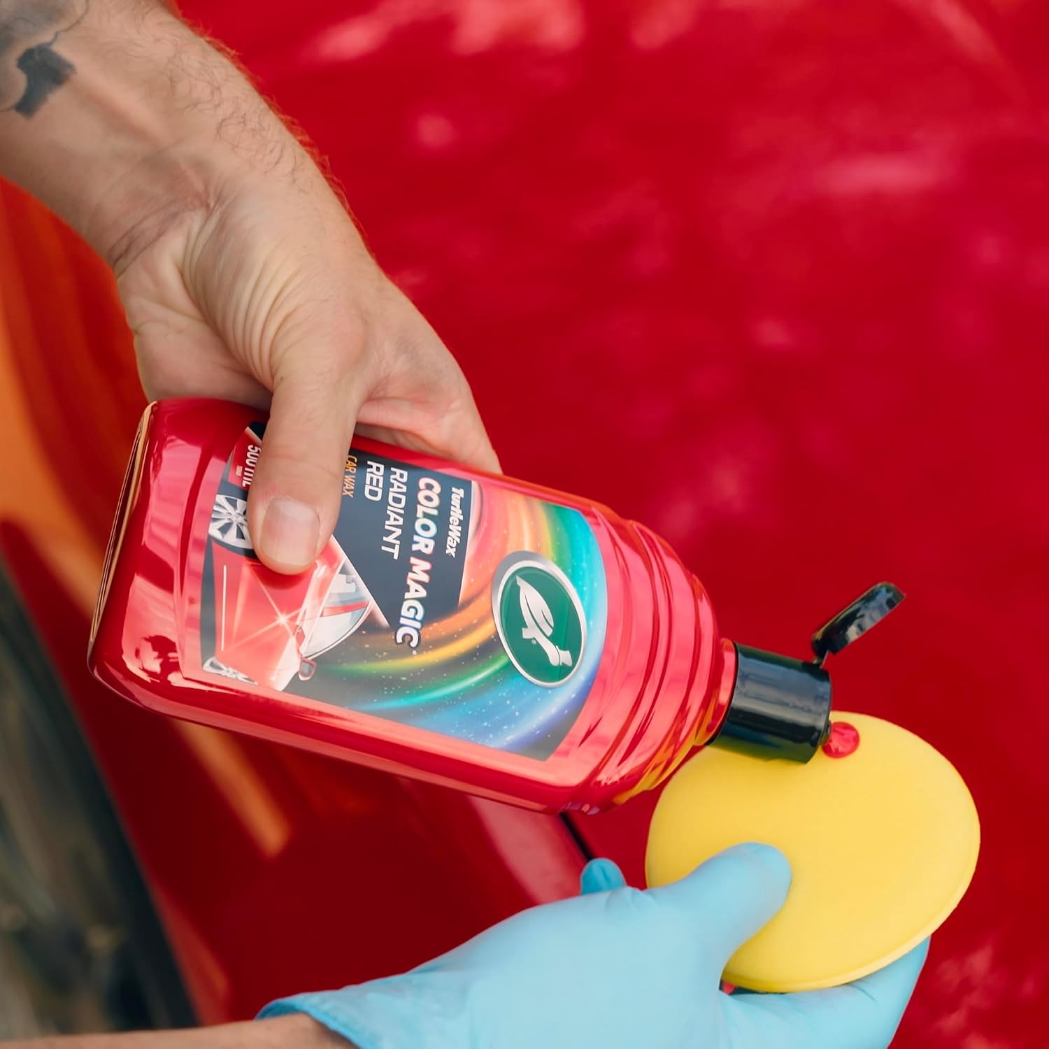 Turtle Wax Color Magic Radiant RED Car Wax Polish Cleans Shines Restores 500mL