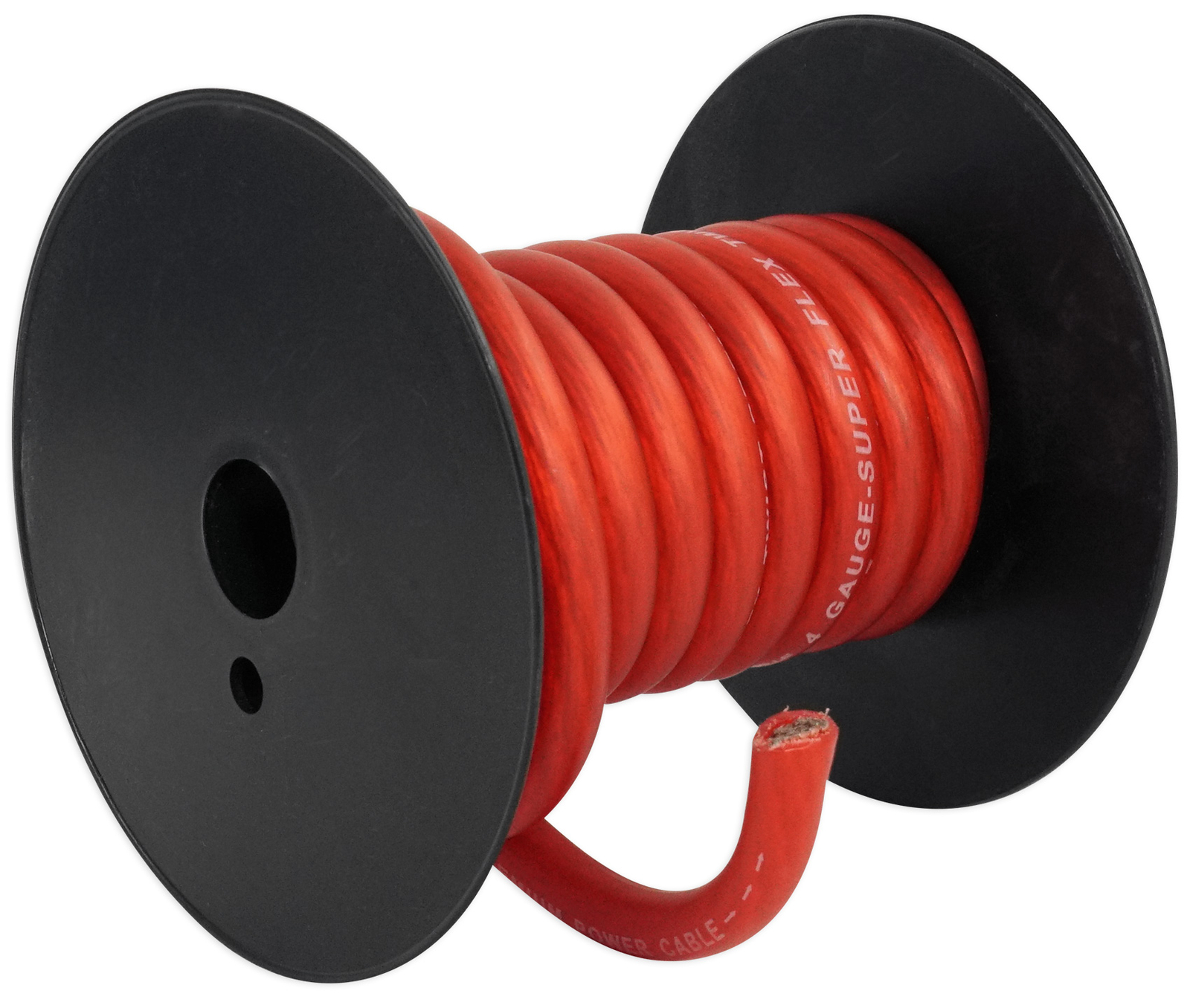 Rockville R4G12R Red 4 AWG Gauge 12 ft Car Amp Power Wire Cool Cable Technology