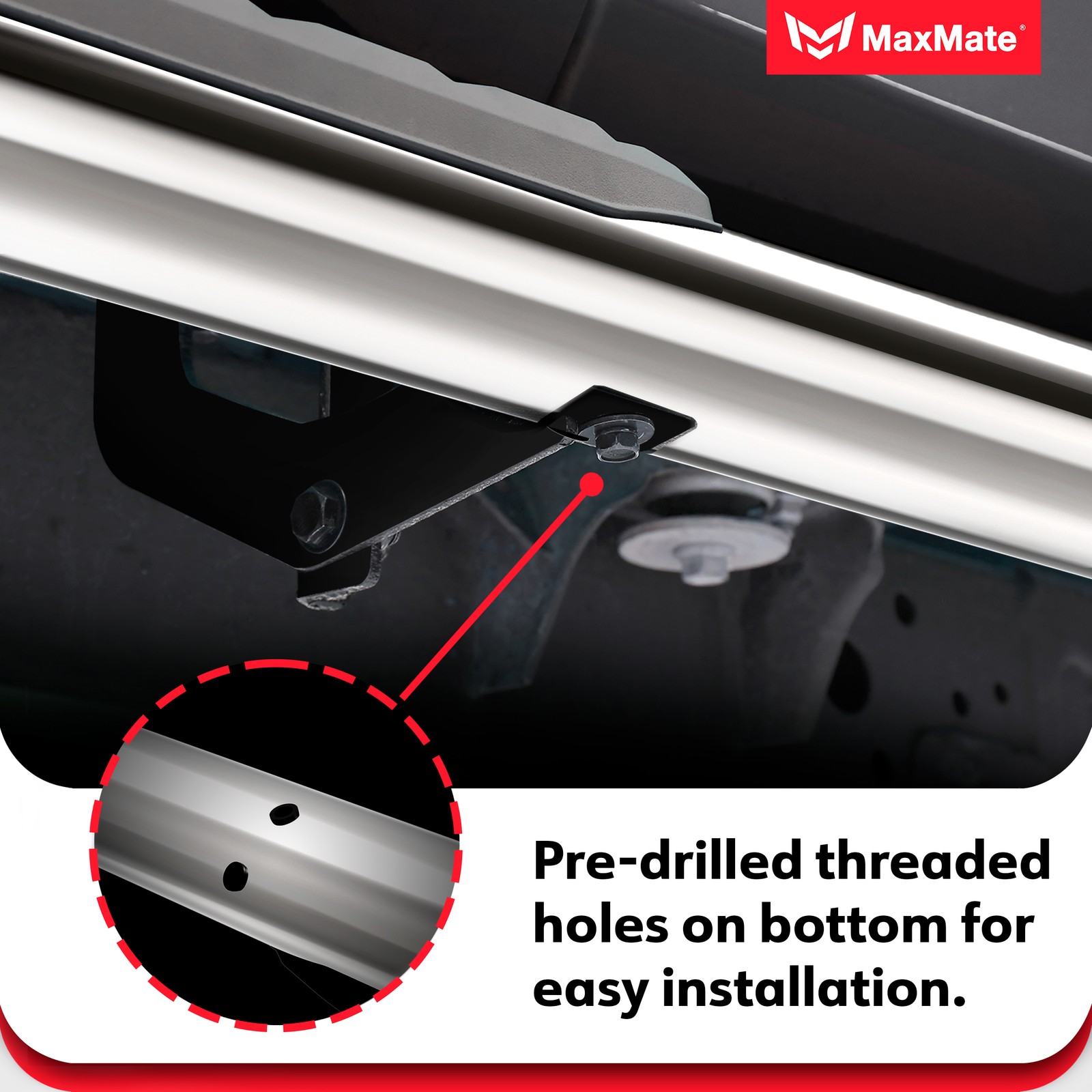 3.5″ Oval Nerf Bar Side Steps for 07-19 Silverado/Sierra Double Cab