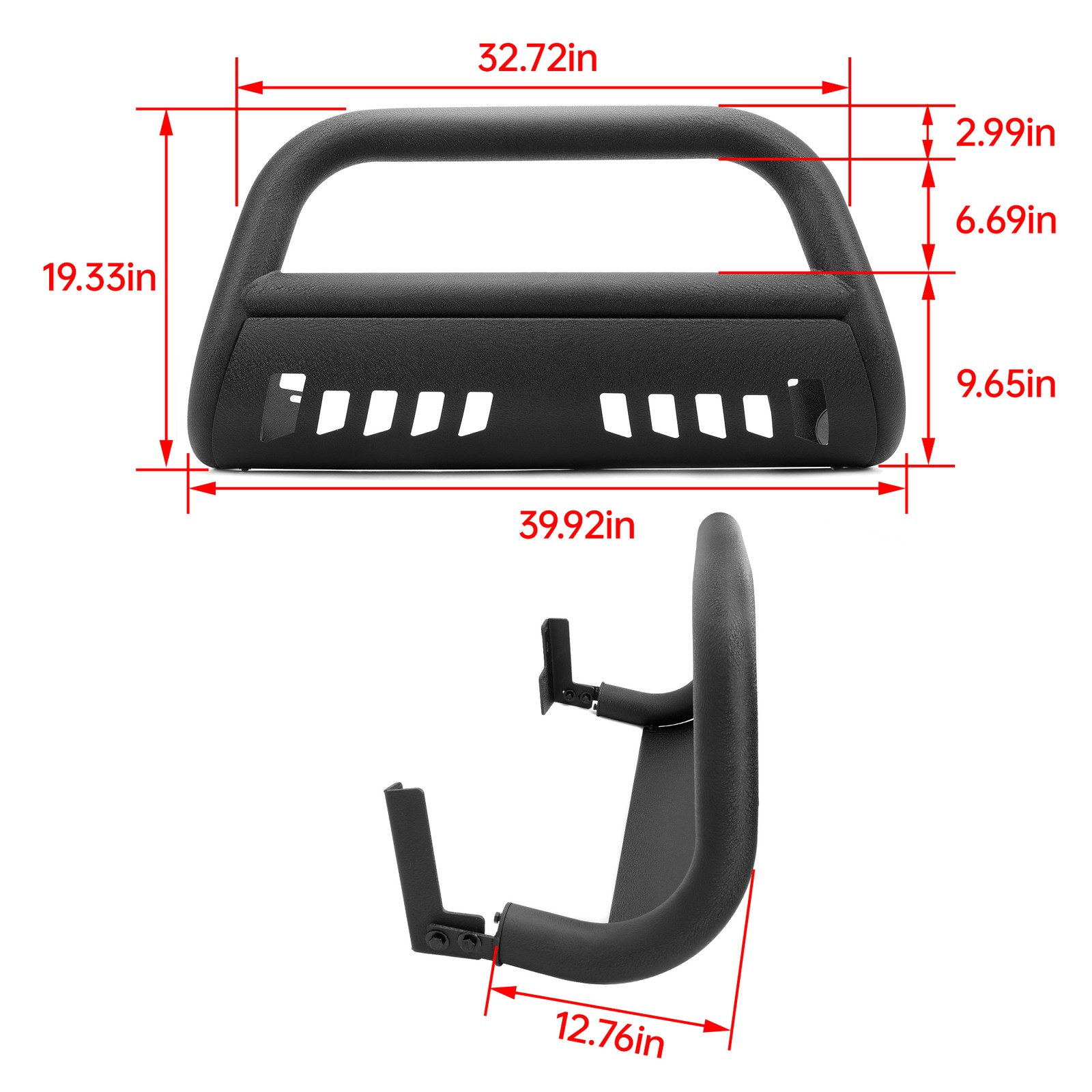 Black Bull Bar Front Bumper Grille Brush Guard For Toyota Tacoma 2016-2023