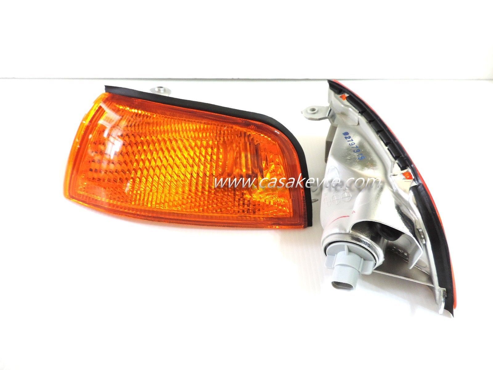 ~1997~2002~Lancer Evo 4 Black Head Lights Amber Corner Mirage Headlights