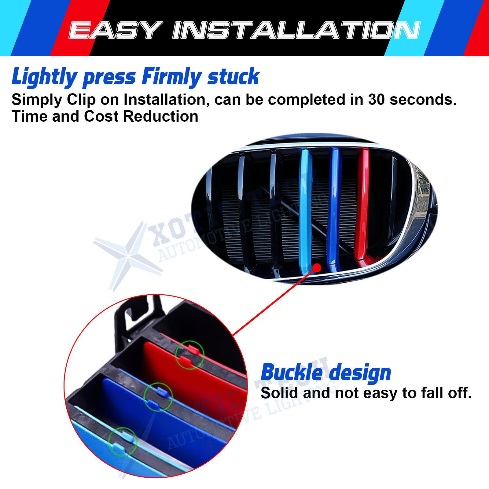 M-Color Front Grille Insert Decoration Trim For BMW X3 2011-2017 X4 2014-2018