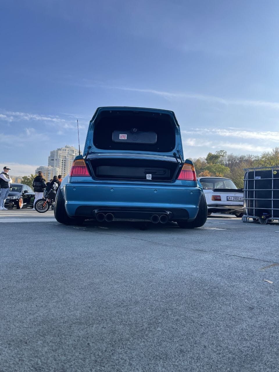 BMW E46 mtech 2 rear diffuser lip spoiler csl style fits 2dr 4dr abs plastic