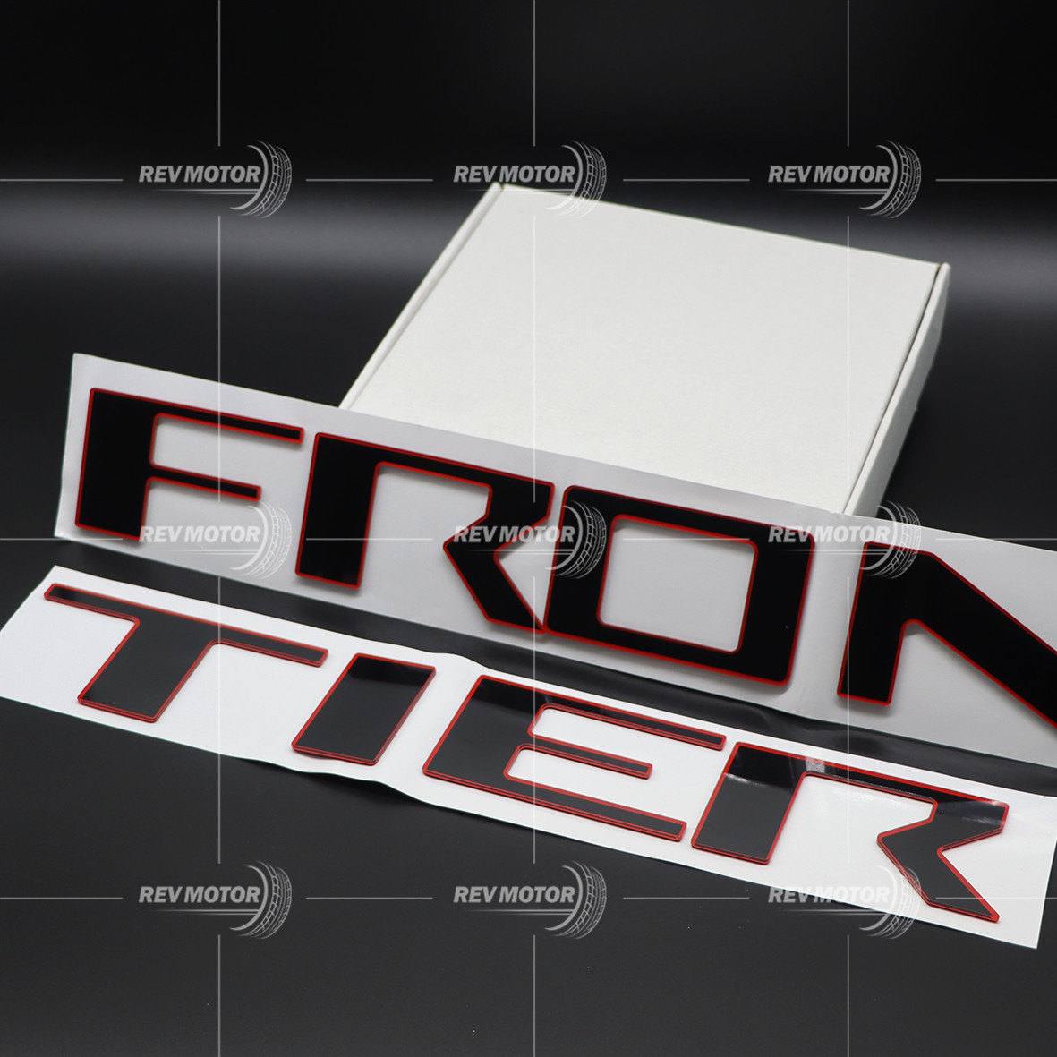 Tailgate Raised Letters For NISSAN FRONTIER 2022-2025 2026 Red Outline 3D Badge